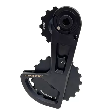 Chape CyclingCeramic Pro SRAM AXS, galets pleins noirs