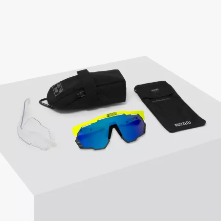Scicon Aeroshade Kunken jaune Fluo verre SCNPP Multimirror Bleu.