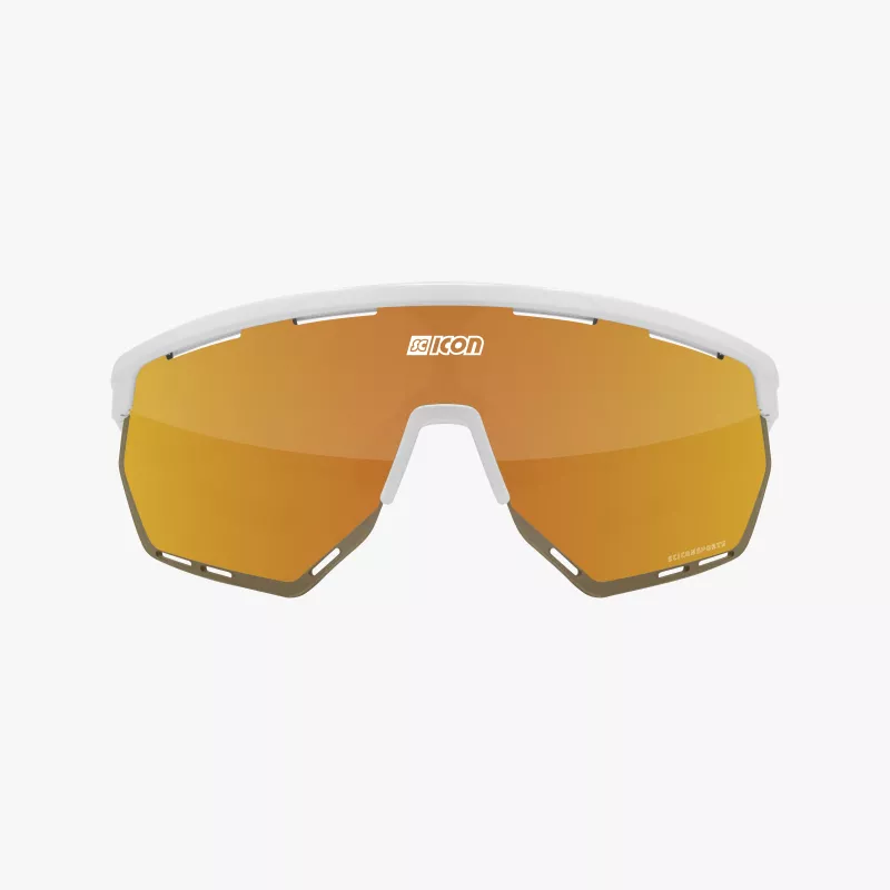 Lunettes Scicon Aerowing White Gloss – Verre Bronze | Fabriquées en Italie