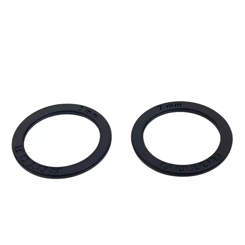 lot de 2 entretoises Rotor de 2mm d'épaisseurs pour axe de 24mm (photo velo-perso.com)