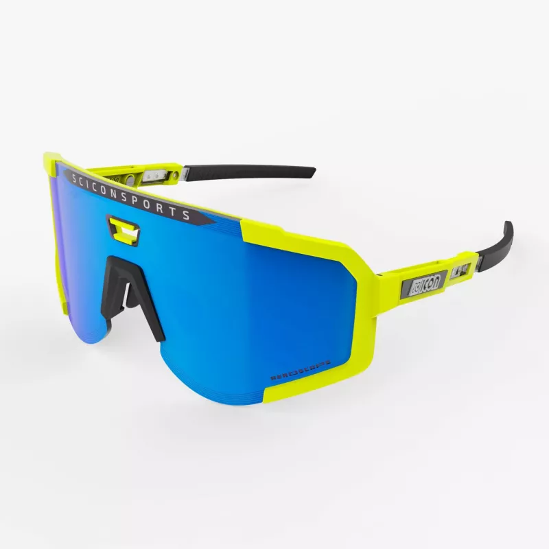 Lunettes Scicon Aeroscope Jaune Fluo – Verres Bleu & transparents pour performance sportive