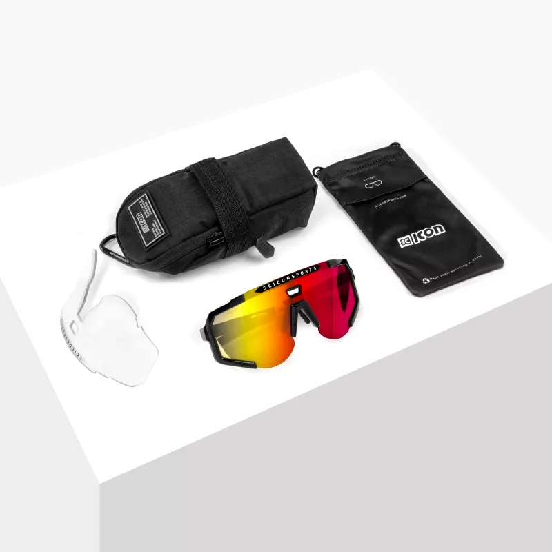 Scicon Aeroscope Black Gloss – 6 verres au choix | Velo-Perso.com