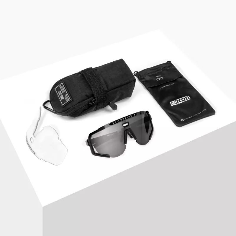 Scicon Aeroscope Black Gloss – 6 verres au choix | Velo-Perso.com