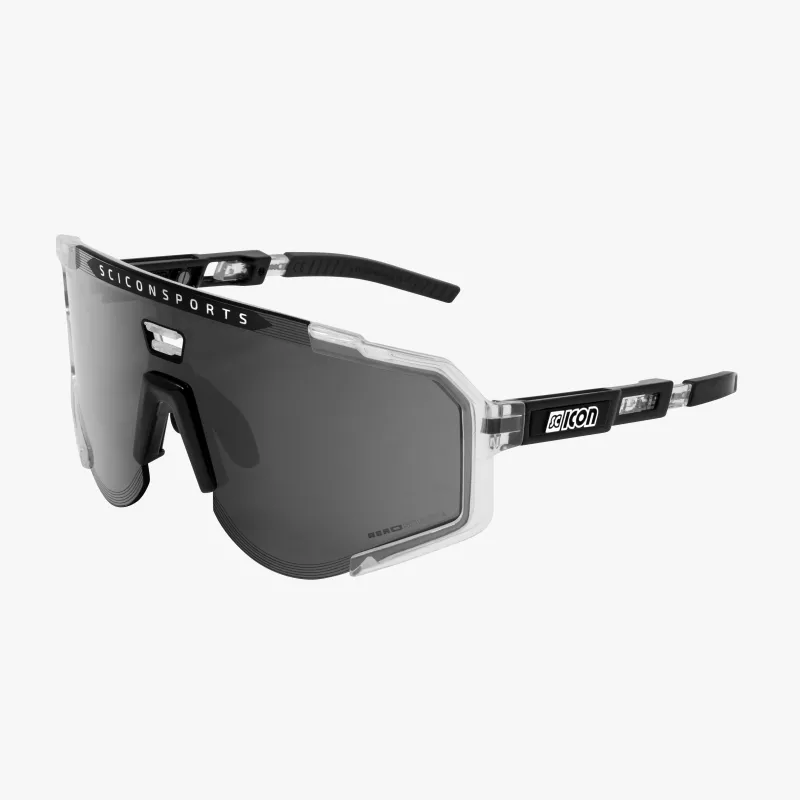 Scicon Aeroscope Crystal Gloss – Lunettes vélo transparentes, 6 verres