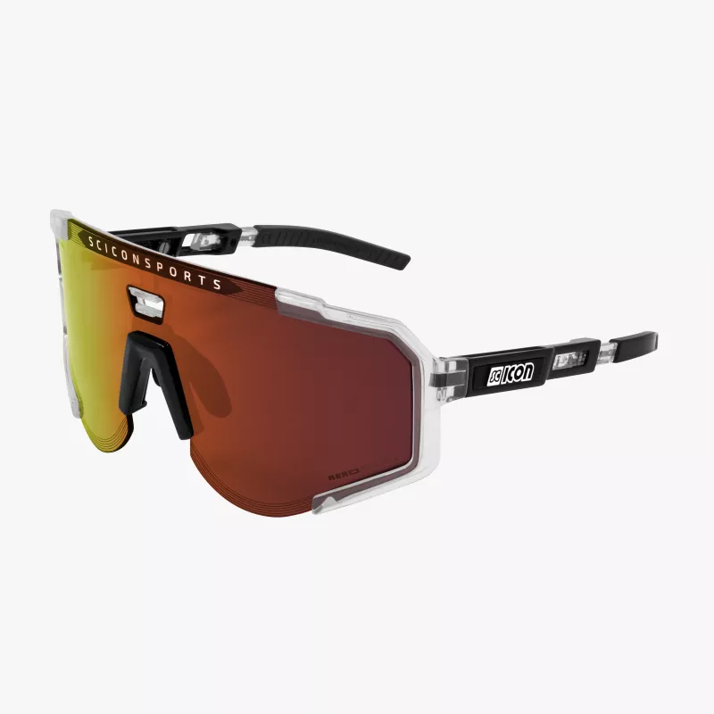 Scicon Aeroscope Crystal Gloss – Transparent Cycling Sunglasses, 6 Lenses