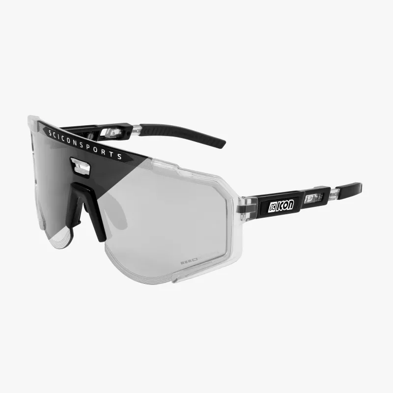 Scicon Aeroscope Crystal Gloss – Lunettes vélo transparentes, 6 verres