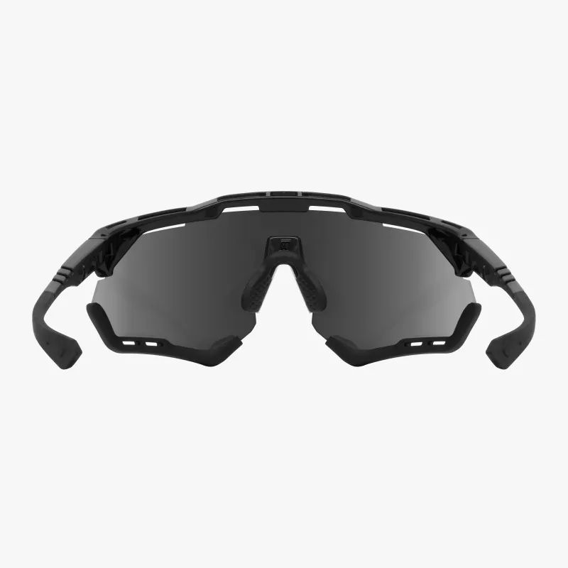 SCICON Aeroshade XL Black Gloss White Bolt – Multimirror Silver Lens + Clear Lens