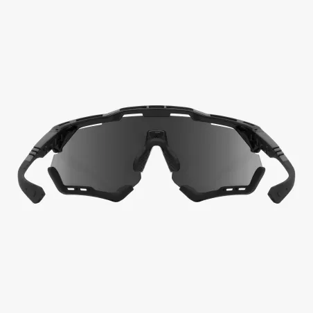 SCICON Aeroshade XL Black Gloss White Bolt – Verre Multimirror Silver + verres transparents