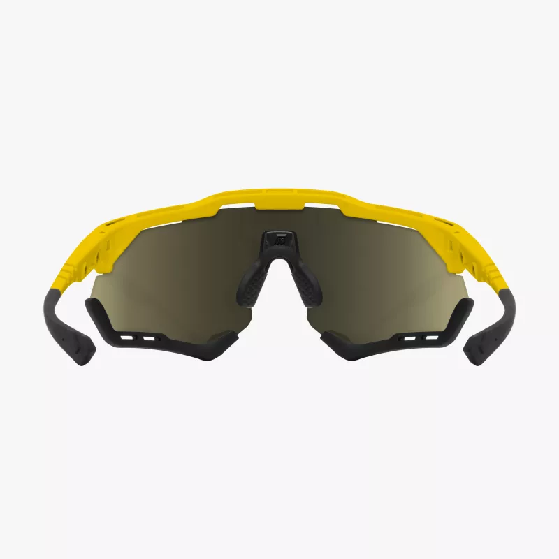 SCICON Aeroshade XL Yellow Gloss – Verre Bronze | Lunettes cyclisme portées par Pogačar TDF 2024