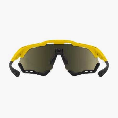 SCICON Aeroshade XL Yellow Gloss – Verre Bronze | Lunettes cyclisme portées par Pogačar TDF 2024