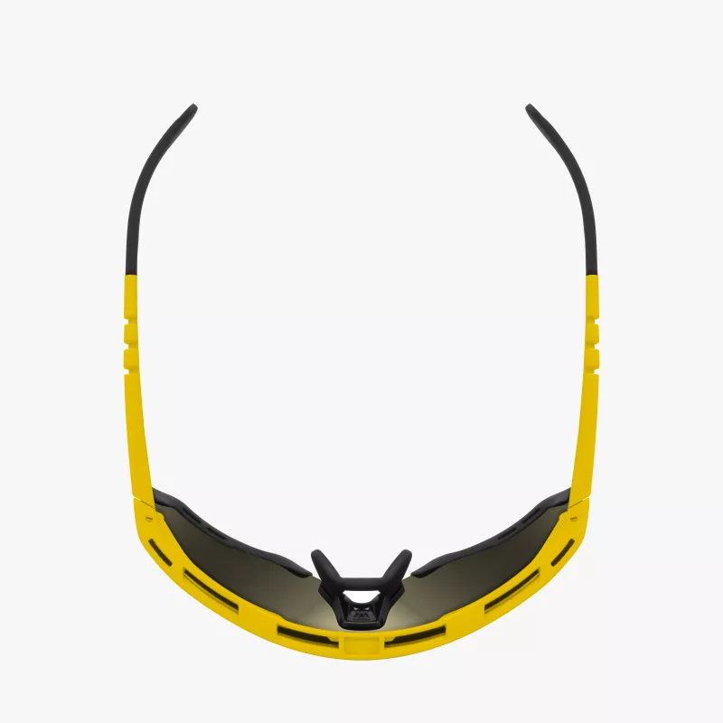 SCICON Aeroshade XL Yellow Gloss – Verre Bronze | Lunettes cyclisme portées par Pogačar TDF 2024