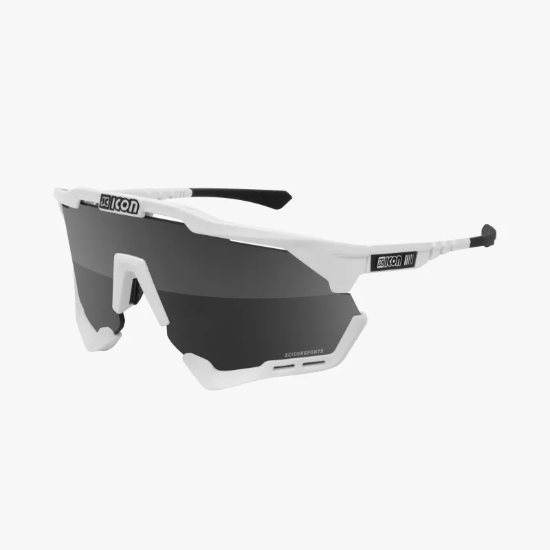 SCICON Aeroshade XL Monture White Gloss avec verres silver