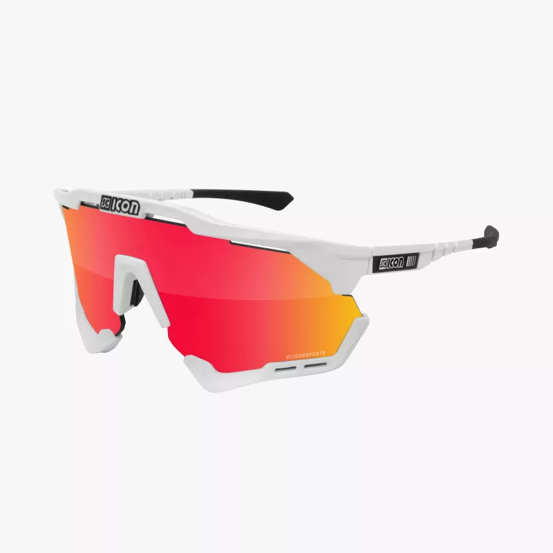 SCICON Aeroshade XL Monture White Gloss avec verres rouges
