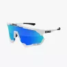 SCICON Aeroshade XL White Gloss with blue lenses