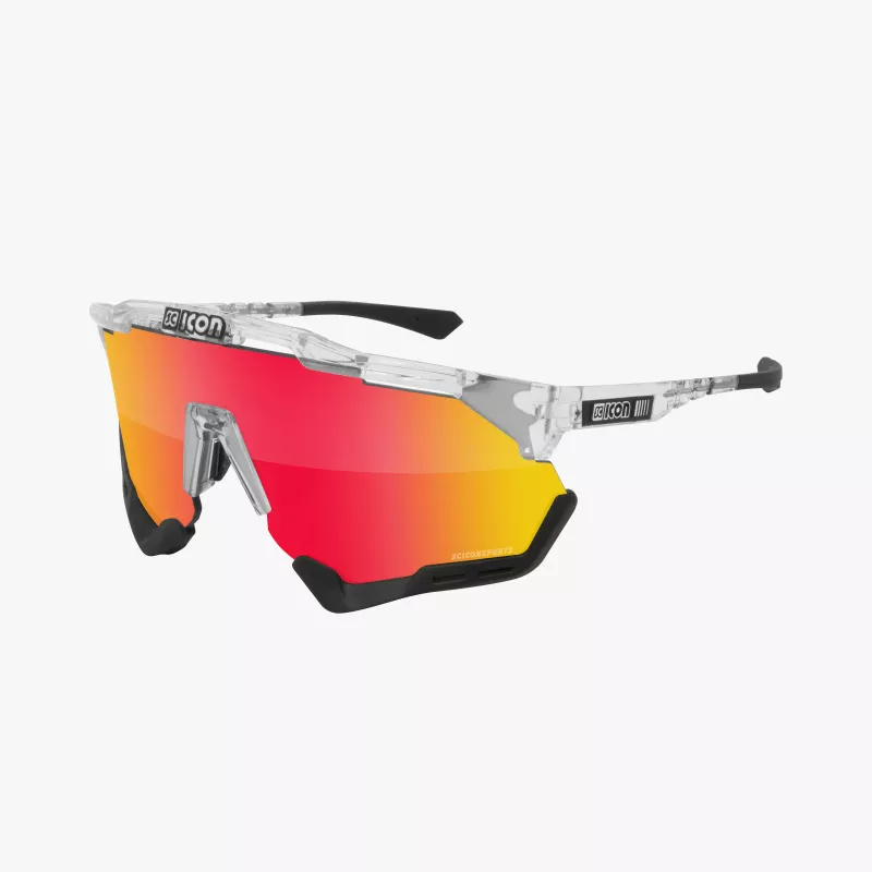 SCICON Aeroshade XL Crystal Gloss – SCNPP Multimirror Red lenses