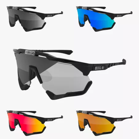 Les 5 modèles de Aeroshade XL disponibles en monture Black Gloss