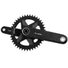 Pédalier Rotor Aldhu Carbon 1x12 avec plateau rond 42 dents (NOQ), vue 3/4
