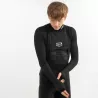 Baselayer cyclisme Spatz BASEZ 2 noir – homme ajustant la manche avec passe-pouces intégrés