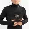 Spatz BASEZ 2 black baselayer – chest detail with roll-neck and hands in thumb loops