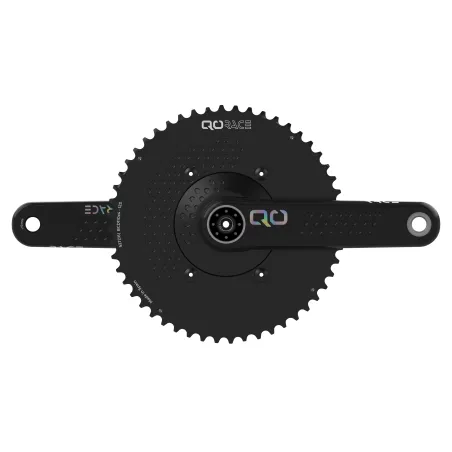 Complete QO RACE carbon crankset 52/36, lightweight and aerodynamic for road and triathlon use.