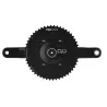 Pédalier QO RACE carbone noir, double plateau 52/36, légèreté et rigidité optimales pour cyclistes exigeants