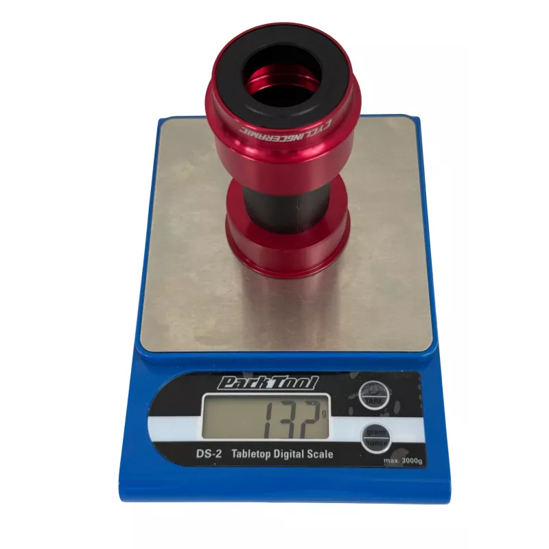 Boîtier de pédalier BBright Shimano CyclingCeramic rouge avec tunnel, poids vérifié 132 g