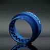 Détail de la cuvette Aero Cup Bikone bleue avec encoches de montage internes pour un aérodynamisme optimal.