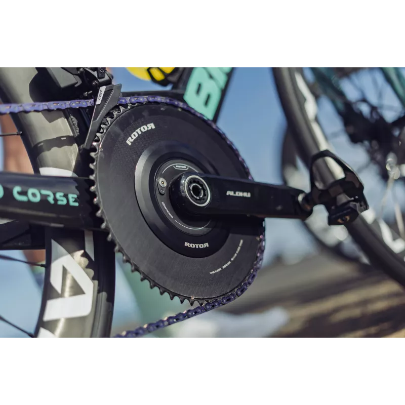 Aero Crown monté sur un pédalier Aldhu Carbon Inspider 2.0