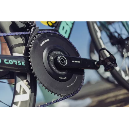 Aero Crown monté sur un pédalier Aldhu Carbon Inspider 2.0