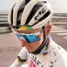 Lunettes vélo SCICON Aeroshade 2.0 World Champion portées cycliste casque MET