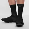 black aero cycling oversocks Spatzwear Windsock PRO front and side road cycling shoes