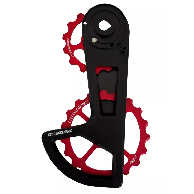 Chape CyclingCeramic AXS 14/19 rouge vue de face