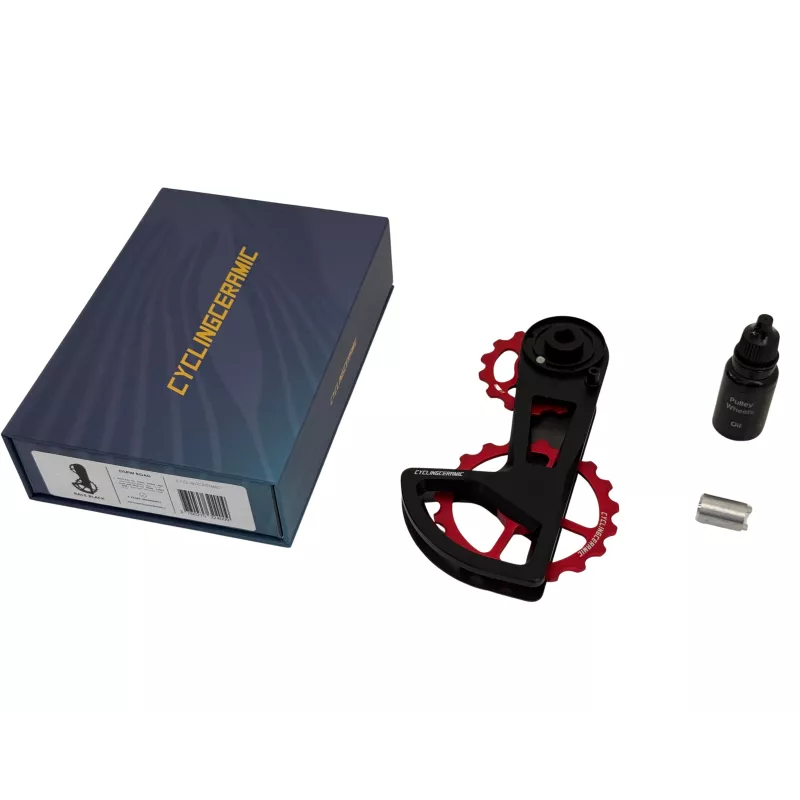 Chape CyclingCeramic AXS 14/19 rouge contenu de la boîte
