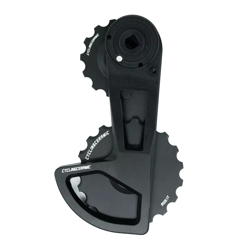 Chape oversize CyclingCeramic SRAM AXS XPLR 12v avec galets aluminium et roulements céramique