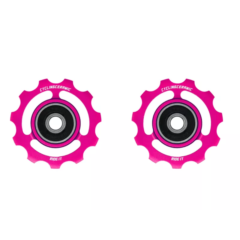 Galets CyclingCeramic 11 dents Shimano 11-12v rose édition limitée