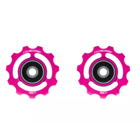 Galets CyclingCeramic 11 dents Shimano 11-12v rose édition limitée