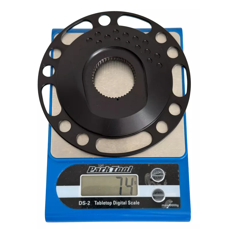 QO Race aerodynamic spider BCD110x4 for integrated 29 mm spindle interface, verified weight 74 g
