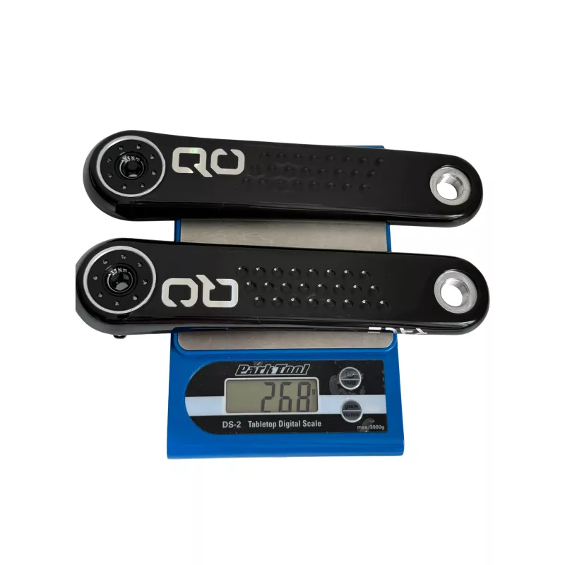 Paire de manivelles QO Race 165 mm en varbone, poids réel 268 g