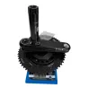 Pédalier QO Race complet 54/40 dents avec manivelles 165 mm et axe 29 mm, poids réel 672 g