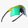 Vue intérieure des lunettes SCICON Aeroshade 2.0 Titanium Yellow Fluo Multimirror Green