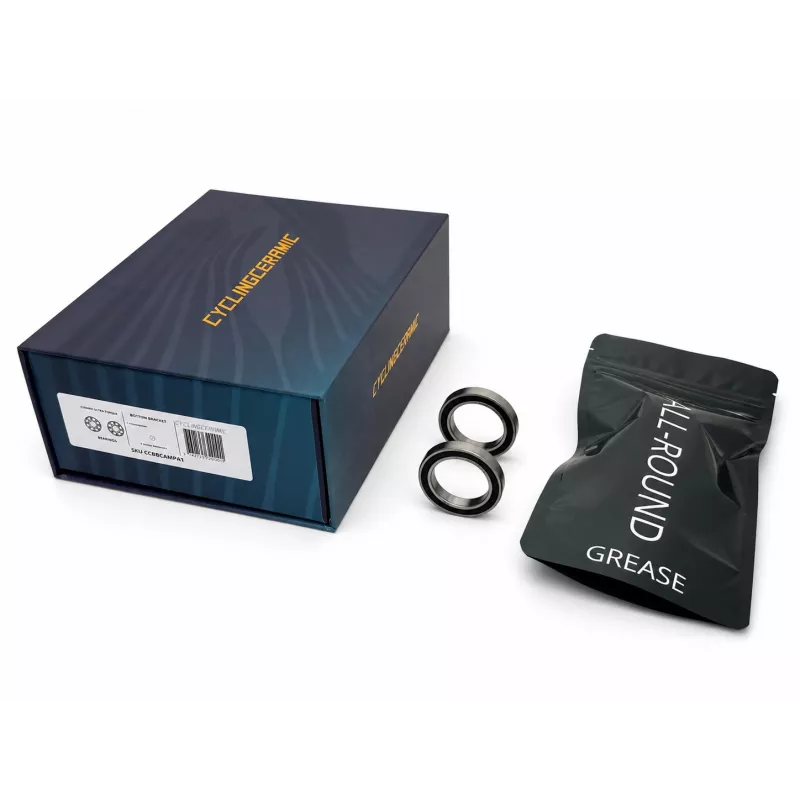 Contenu de la boite de roulements CyclingCeramic pour pédaliers Campagnolo 24mm