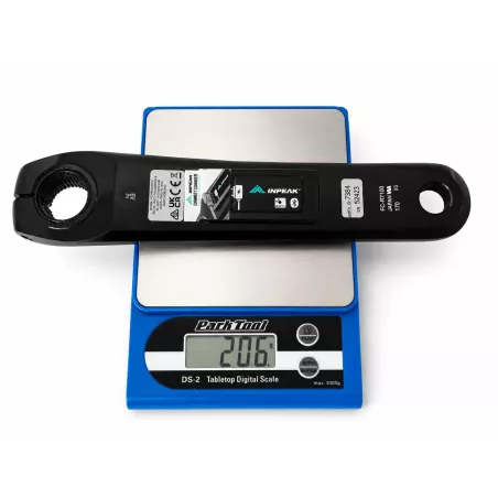 Manivelle gauche Inpeak powercank-E 170mm sur notre balance à 206g