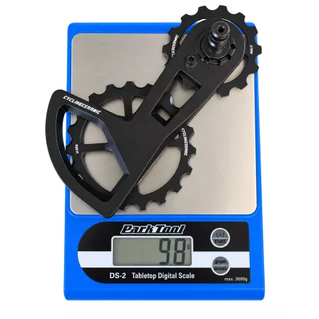 Chape CyclingCeramic pour Shimano Ultegra Di2 R8150 avec galets sur balance Park Tool – poids 98 g