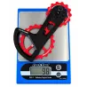 Chape CyclingCeramic Race pour Shimano Ultegra Di2 R8150 avec galets rouges sur balance Park Tool – poids 98 g