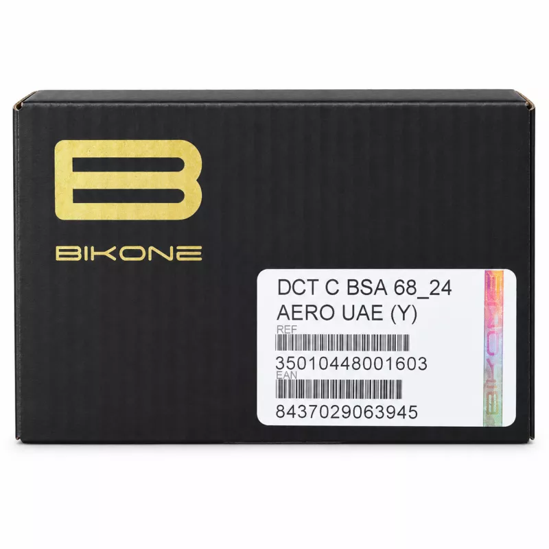 Boîte Bikone avec étiquette du boîtier de pédalier BSA 68 mm pour axe 24 mm édition UAE