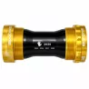 Vue arrière du boîtier de pédalier Bikone BSA 24 mm noir et doré avec marquage édition 2026