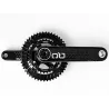 QO Race 50/34T crankset top view with 165 mm carbon crank arms