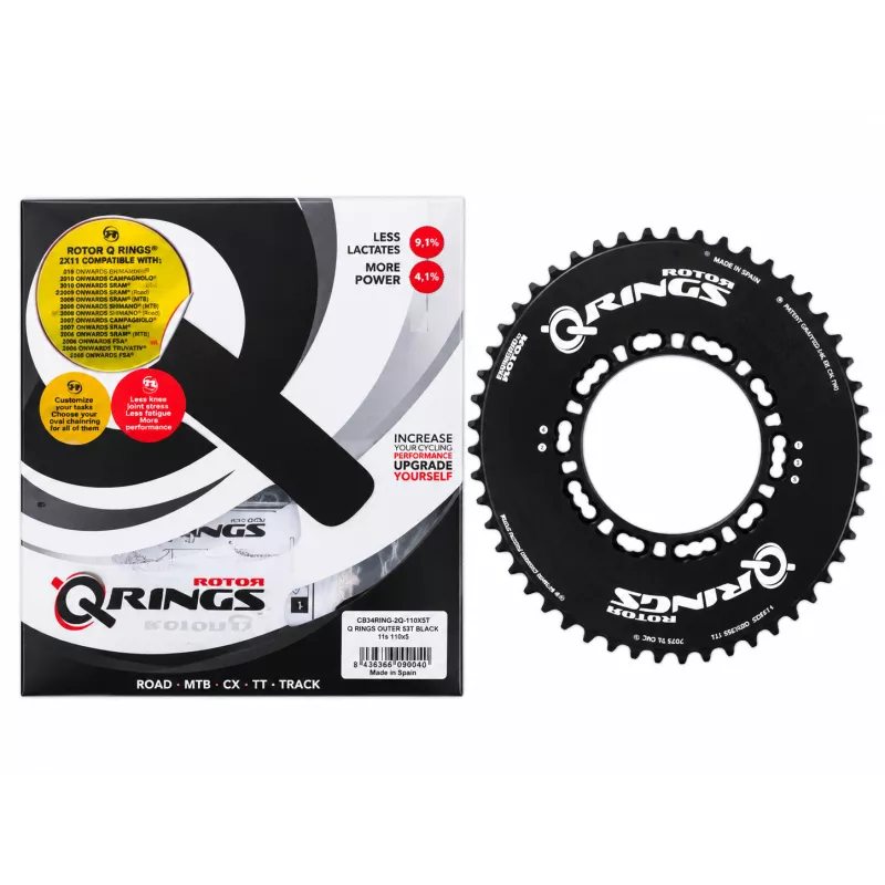 Plateau Rotor QRings 50 ou 52 externe Campagnolo 110/113 5 branches