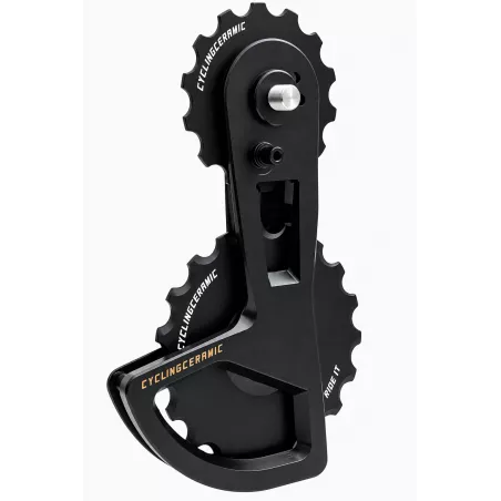 Chape OSPW CyclingCeramic pour gravel Shimano GRX 820 Di2 2x12, galets céramique, rendement de transmission
