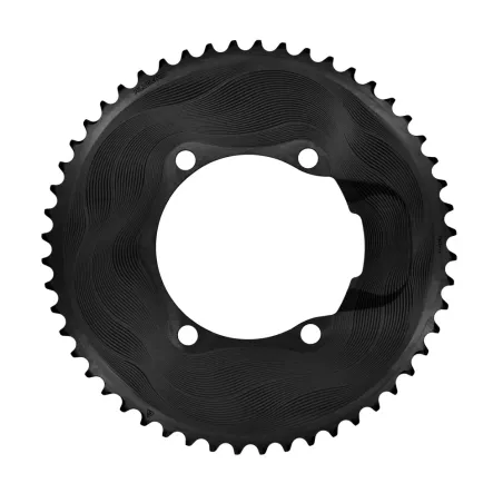 Plateau externe Alugear AERO noir Shimano 12v 48 50 52 54 56 dents